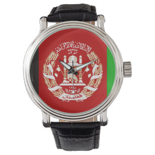 Afghanistan country flag symbol long watch