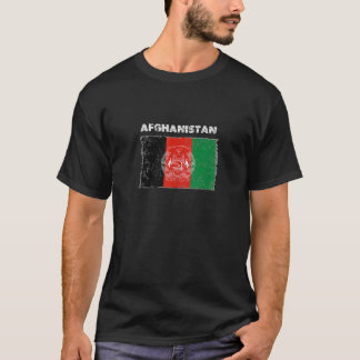 Afghanistan Country Flag With Grunge Distressed St T-Shirt