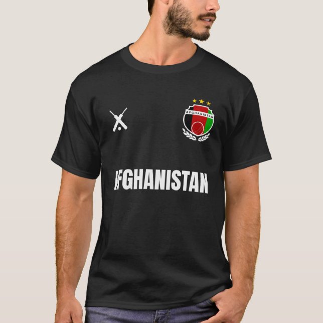 AFGHANISTAN Cricket Fan Badge T-Shirt (Front)