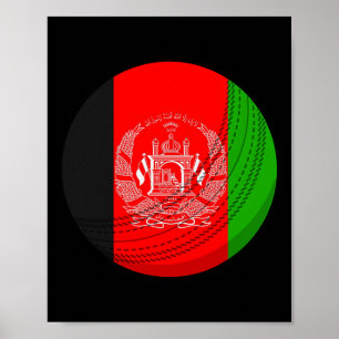 Afghanistan Cricket Ll Afghan Cricket Fan Flag Poster