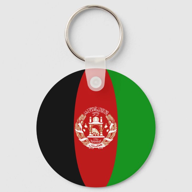 Afghanistan Fisheye Flag Keychain (Front)