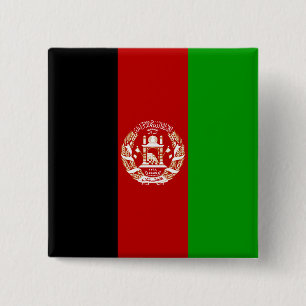 Afghanistan Flag 15 Cm Square Badge
