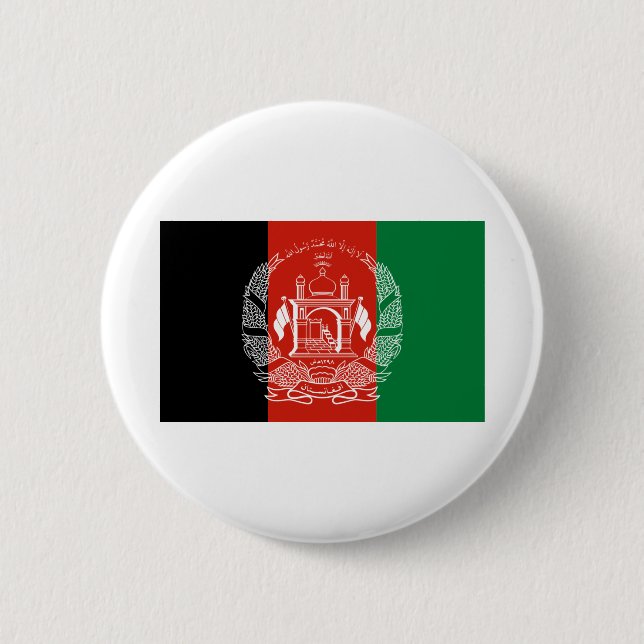 Afghanistan Flag 6 Cm Round Badge (Front)