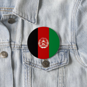 Afghanistan flag 7.5 cm round badge