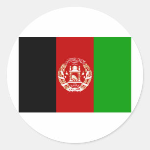 Afghanistan  Flag AF Classic Round Sticker