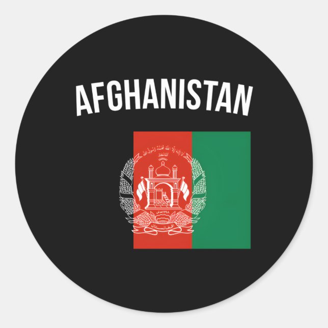Afghanistan Flag Afghan Afghanistan Classic Round Sticker (Front)