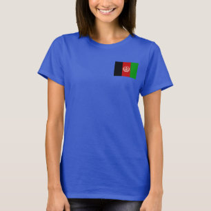 Afghanistan Flag and Map dk T-Shirt