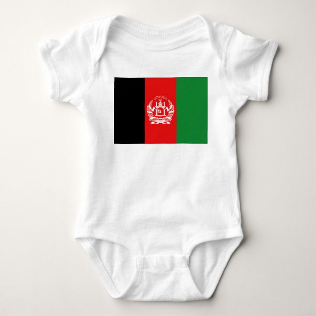 Afghanistan Flag Baby Bodysuit (Front)
