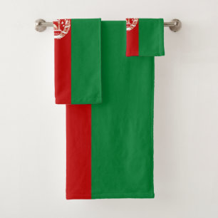 Afghanistan flag bath towel set