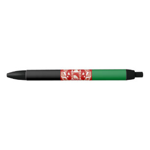 Afghanistan flag black ink pen