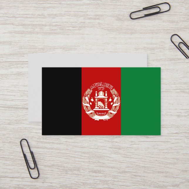 Afghanistan flag business card (Front/Back In Situ)