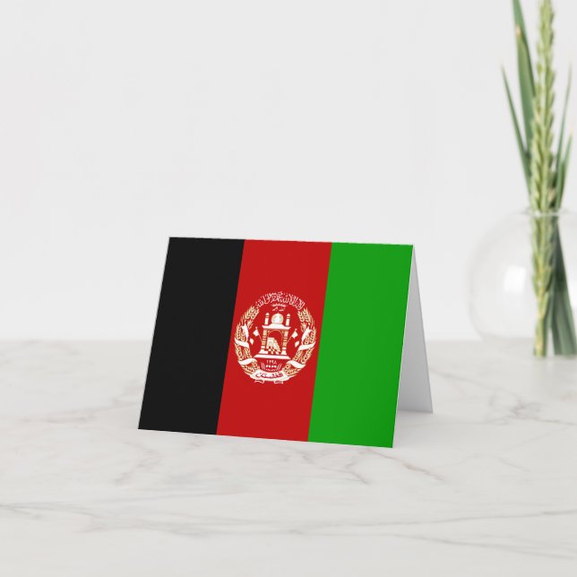 Afghanistan Flag Card (Front)