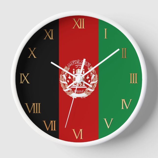 Afghanistan flag clock (Front)