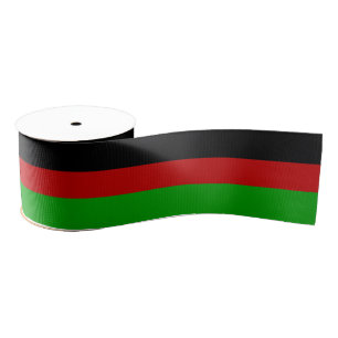 Afghanistan flag colours ribbon, Afghanistan Grosgrain Ribbon
