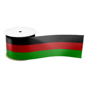Afghanistan flag colours ribbon, Afghanistan Satin Ribbon
