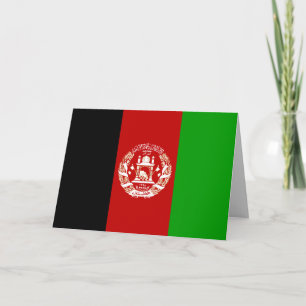 afghanistan flag greeting card