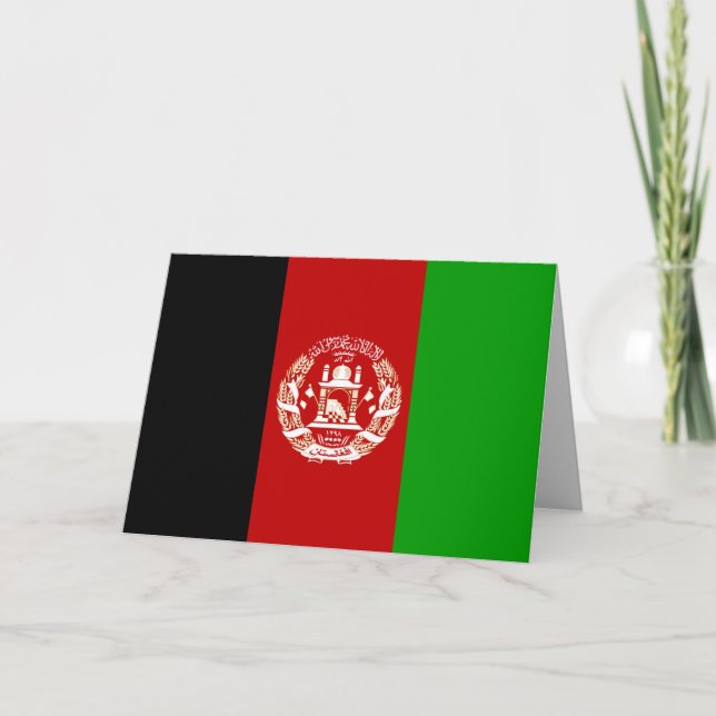 afghanistan flag greeting card (Front)