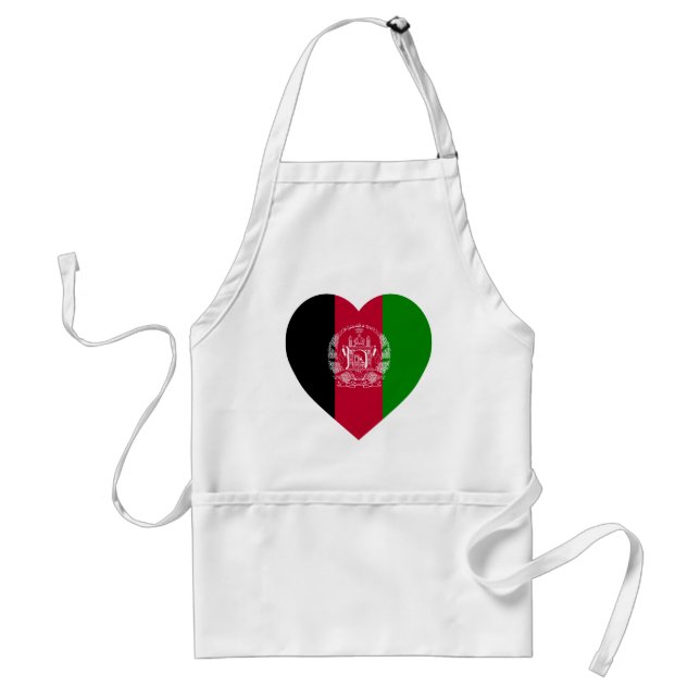 Afghanistan Flag Heart Standard Apron (Front)