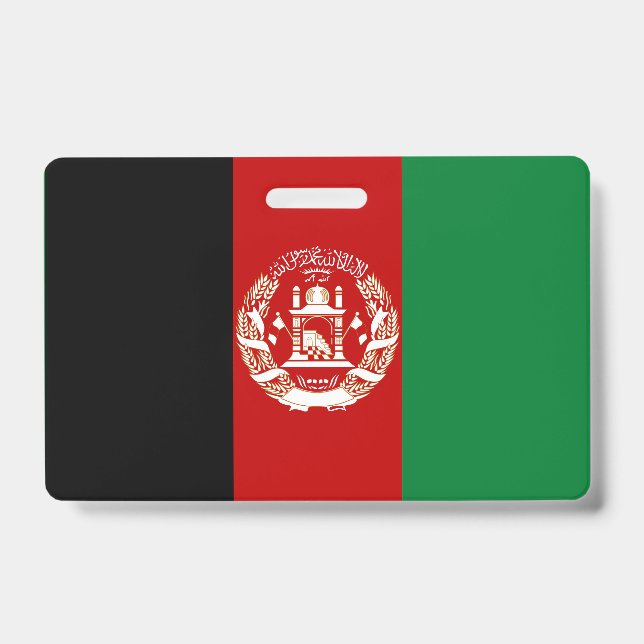 Afghanistan flag ID badge (Front)