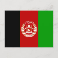 Afghanistan Flag Invitation Postcard