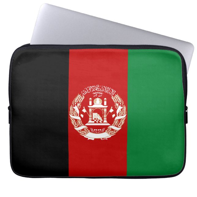 Afghanistan flag laptop sleeve (Front)