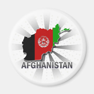 Afghanistan Flag Map 2.0 Magnet