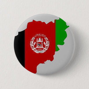 Afghanistan flag map 6 cm round badge