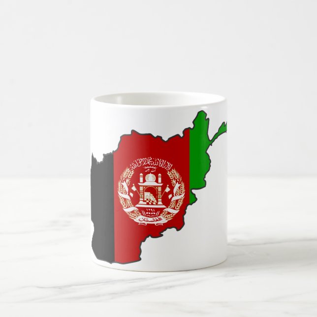 Afghanistan Flag Map Coffee Mug (Center)