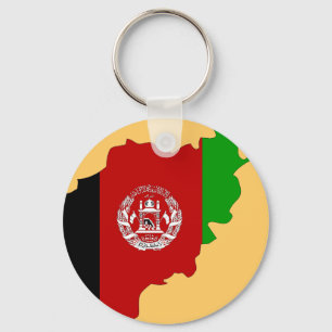Afghanistan flag map key ring