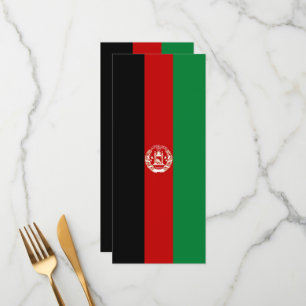 Afghanistan flag menu