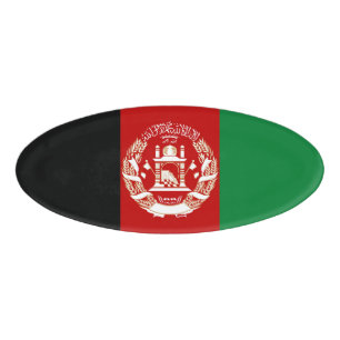 Afghanistan flag name tag