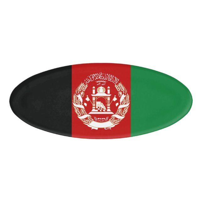 Afghanistan flag name tag (Front)