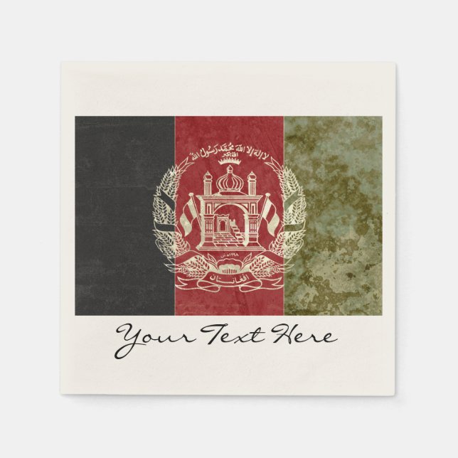 Afghanistan Flag Party Napkins (Front)