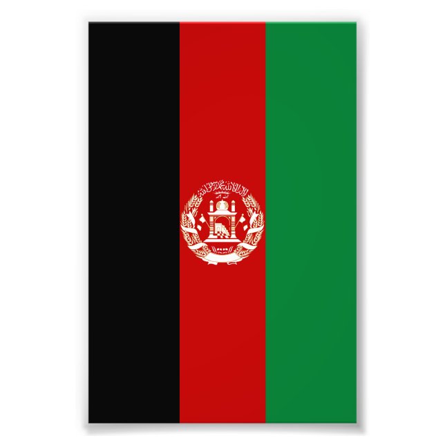 Afghanistan flag photo print (Front)