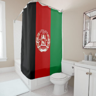 Afghanistan flag shower curtain