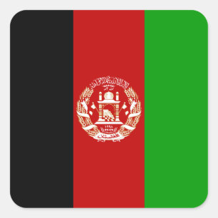 Afghanistan Flag Square Sticker