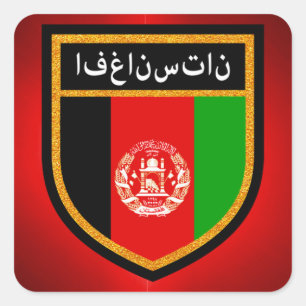 Afghanistan Flag Square Sticker