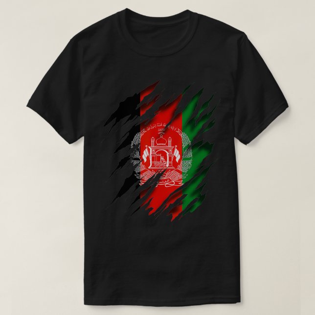 Afghanistan Flag  T-Shirt (Design Front)