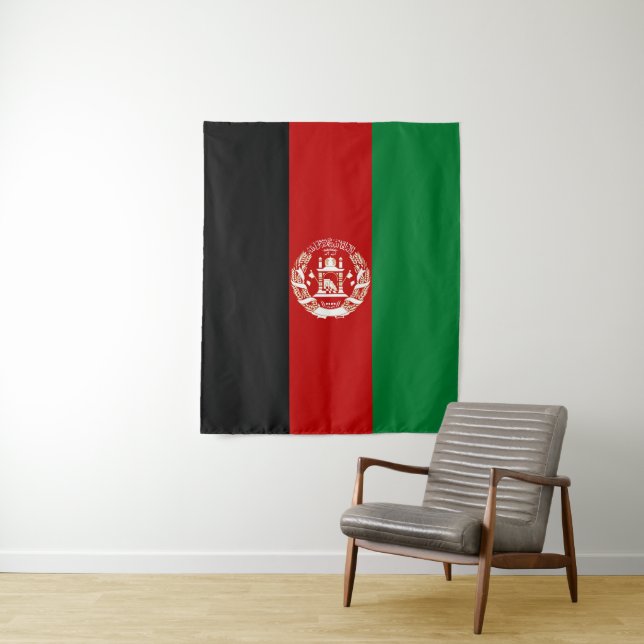 Afghanistan flag tapestry (In Situ)