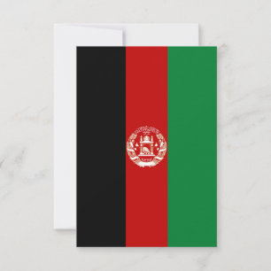 Afghanistan flag thank you card