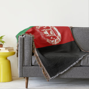Afghanistan flag throw blanket