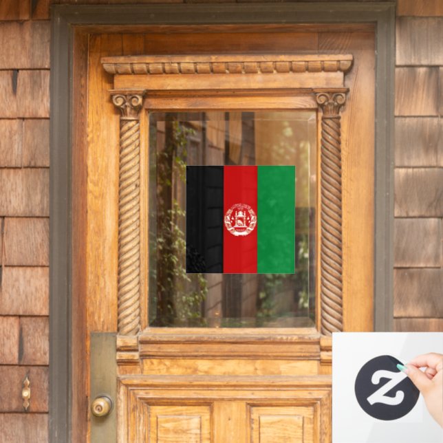 Afghanistan flag window cling (Home Door)