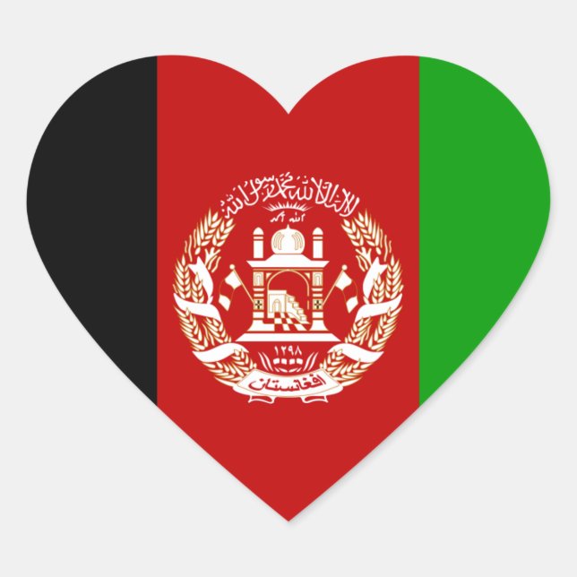 afghanistan heart sticker (Front)
