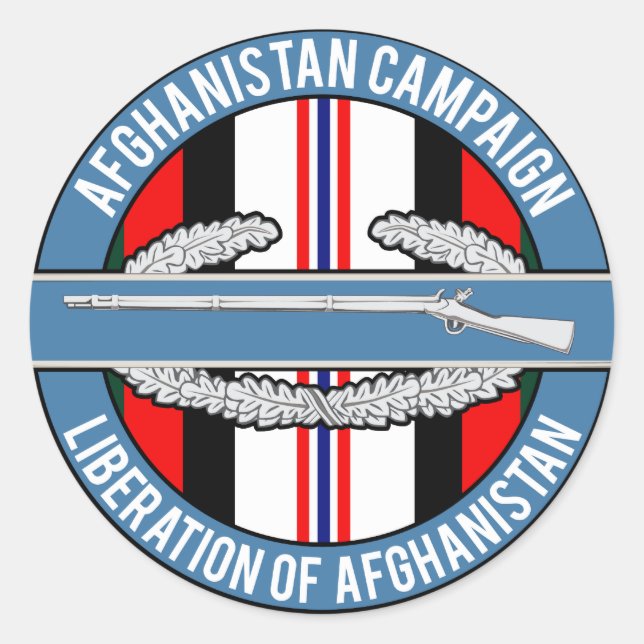 Afghanistan Liberation CIB Classic Round Sticker (Front)
