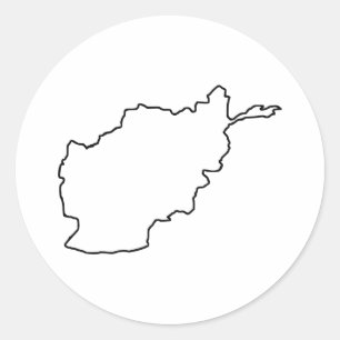 Afghanistan Map Classic Round Sticker