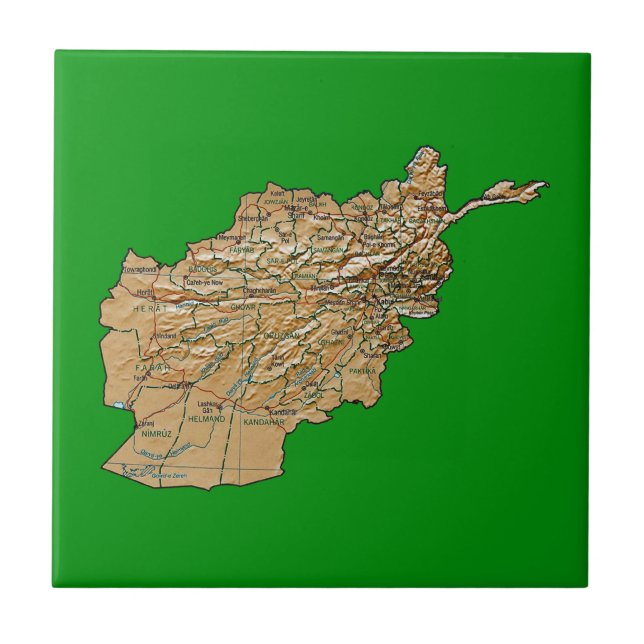Afghanistan Map Tile (Front)