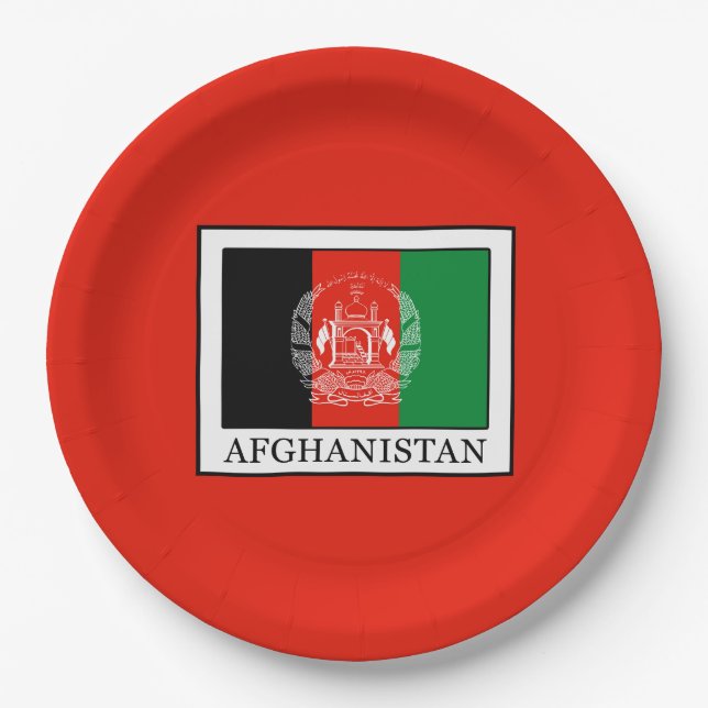Afghanistan Paper Plate (Front)