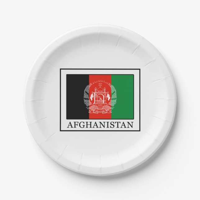 Afghanistan Paper Plate (Front)