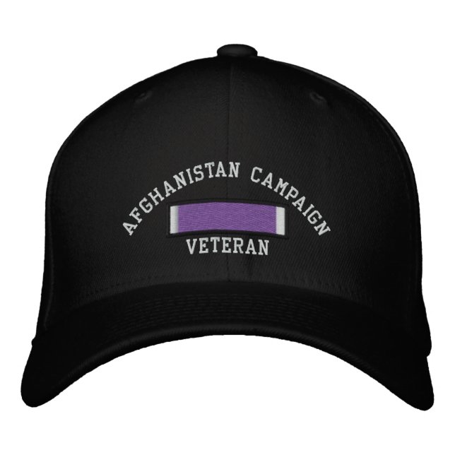 Afghanistan Purple Heart Embroidered Hat (Front)