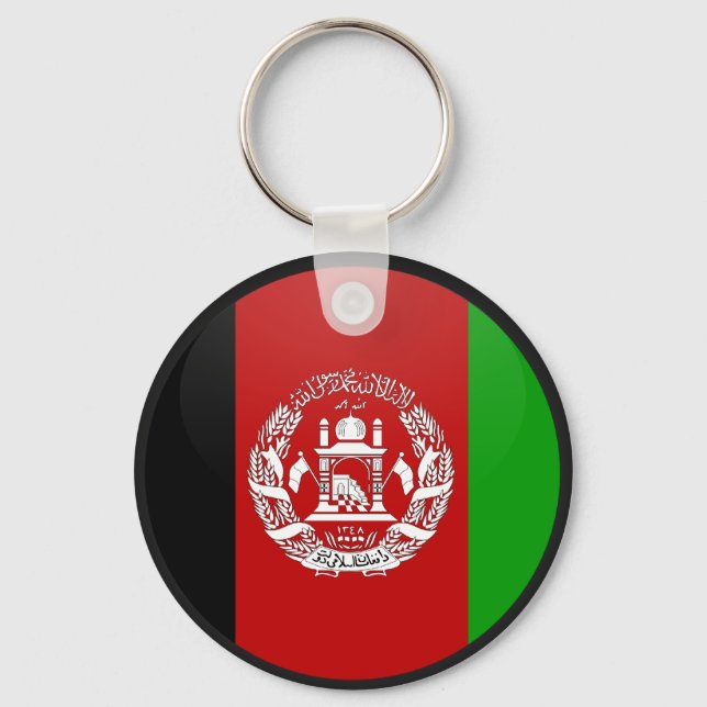 Afghanistan quality Flag Circle Key Ring (Front)